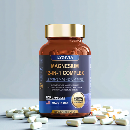 Lyrivia Magnesium Complex Supplement | 12-in-1 High-Absorption Formula