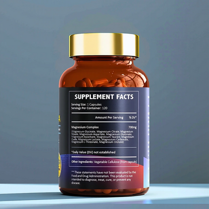 Lyrivia Magnesium Complex Supplement | 12-in-1 High-Absorption Formula